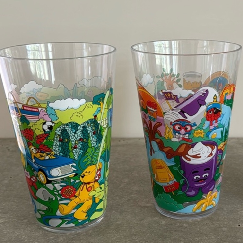 Brand New Bundle of 2 McDonald’s Collector’s Cups Beanie Babies Grimace